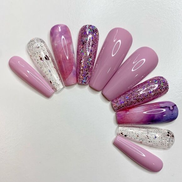 Tickle My Heart Press On Nails | Custom Nails | Handmade | Glue On Nails - Picture 1 of 10